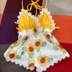 80cm (12m) sunflower romper